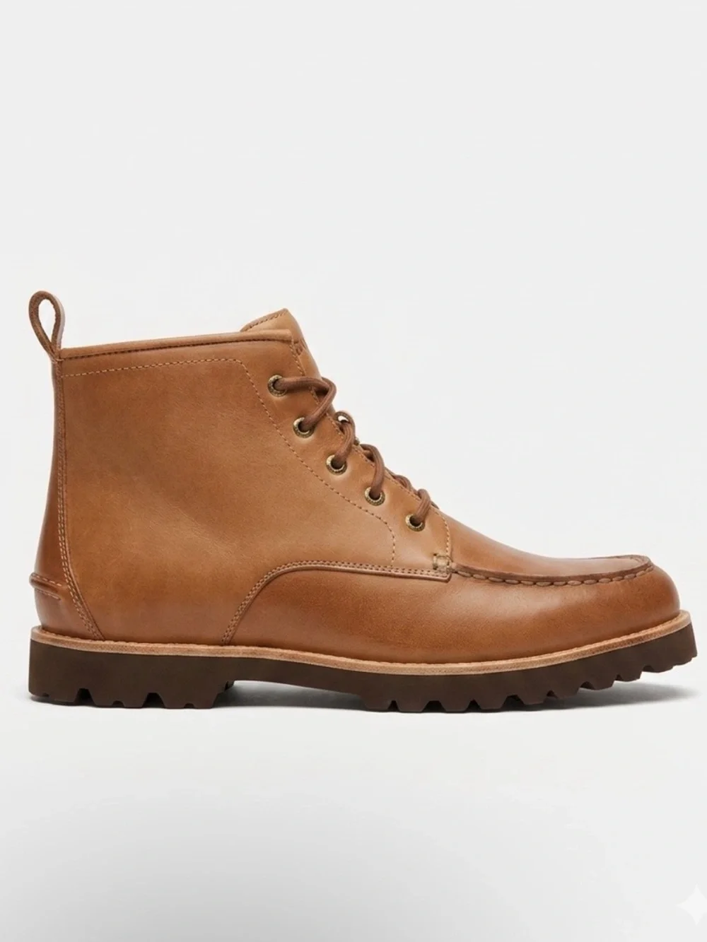 Sperry Newton Moc Toe Leather Boots Tan Bronzer Mens Size 12 NIB
